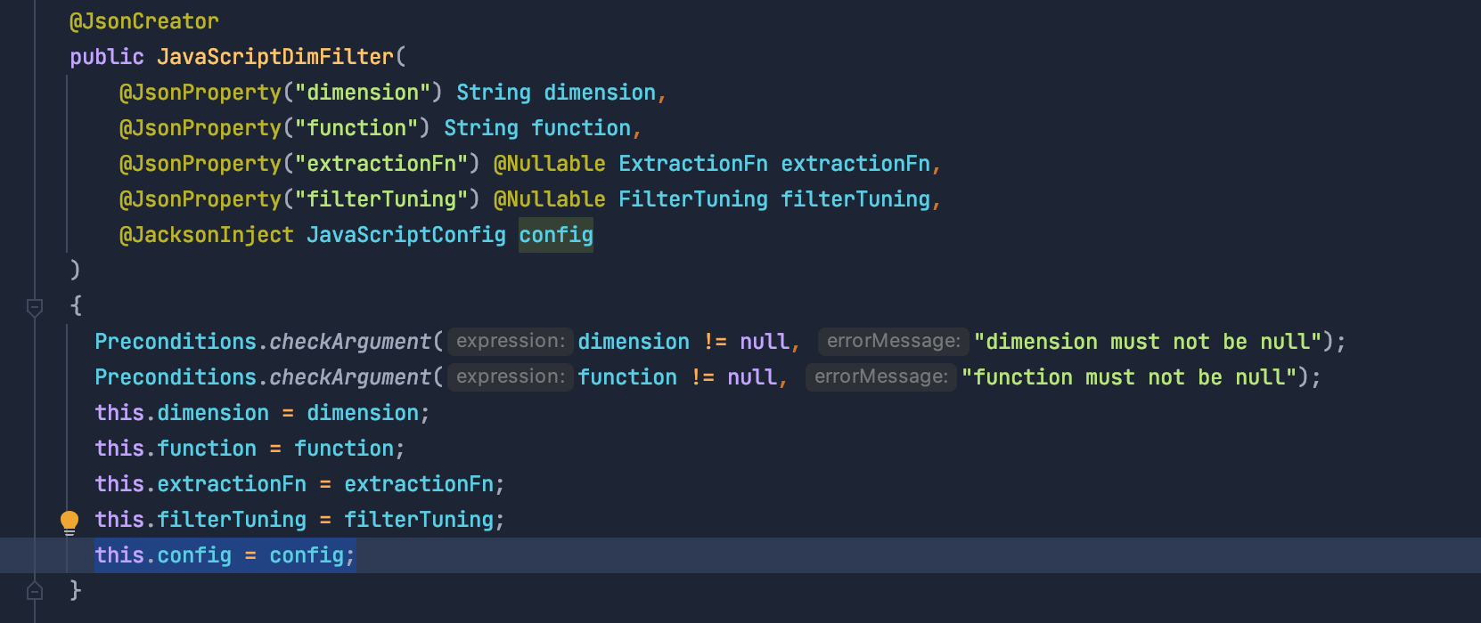 JavaScriptDimFilter JavaScriptDimFilter